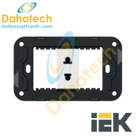 Ổ cắm LETO 1/3 3 chấu AU màu đen mờ IEK – LE-R10-10-20-K20-F3-13-AU